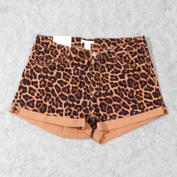 H&m leopard print shorts Clearance